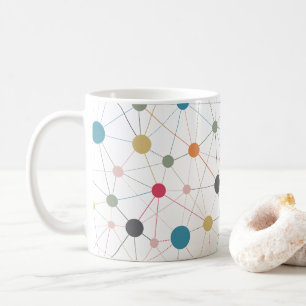 Mug Lignes géométriques Abstraites et points motif en 