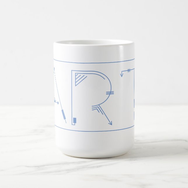 Mug Lignes graphiques artistiques Typographie ART Coff (Centre)
