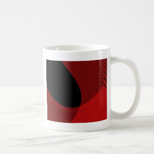 Mug Lignes modernes rouge et noir