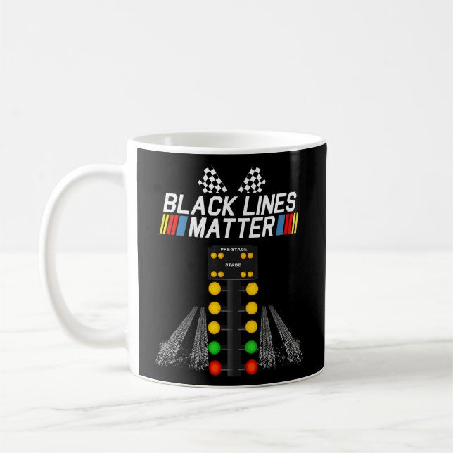 Mug Lignes noires Matière Drag Racing Light Tree Père (Gauche)