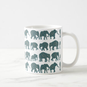 Mug Lignes personnalisées des éléphants de Paisley, Mu