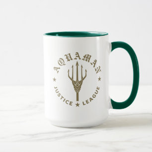 Mug Ligue de Justice   Aquaman Retro Trident Emblem