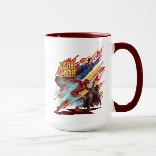 Mug Ligue de Justice   Badge Superman, Flash et Batman