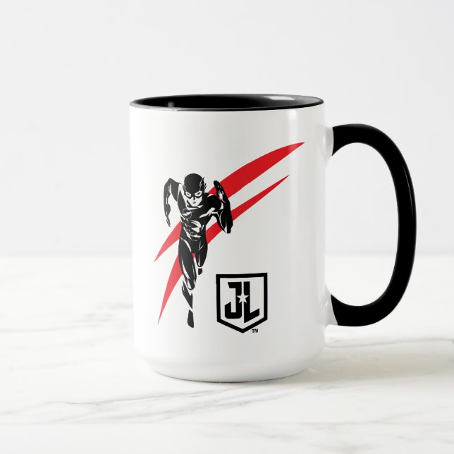 Mug Ligue de Justice | Flash Running Noir Pop Art (Droite)