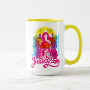 Mug Ligue de Justice   Retro Group & Logo Pop Art