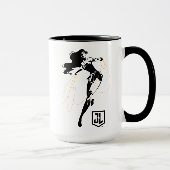 Mug Ligue de Justice | Wonder Woman with Lasso Pop Art (Droite)