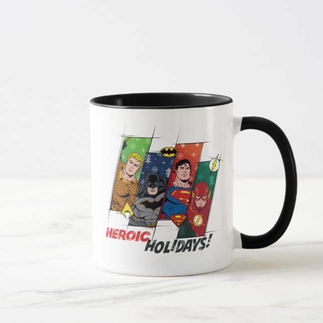 Mug Ligue de la Justice "Vacances héroïques !" (Droite)