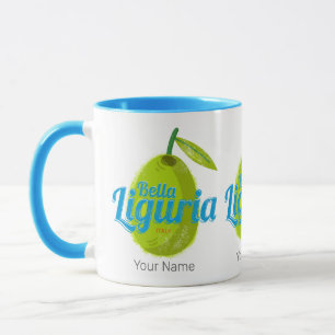 Mug Ligurie Rétro Olive Italie Vintage Vacances Souven