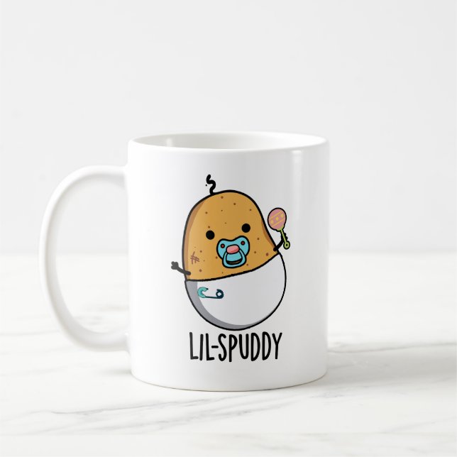 Mug Lil-spuddy Blague de pomme de terre drôle  (Gauche)