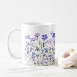 Mug Lila Aquarell Flumenwiese