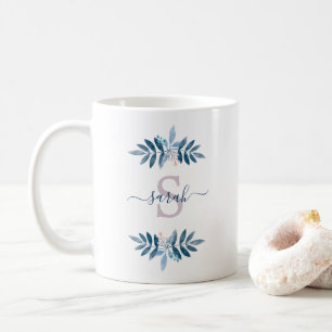Mug Lilac Aquarelle Florale Monogramme