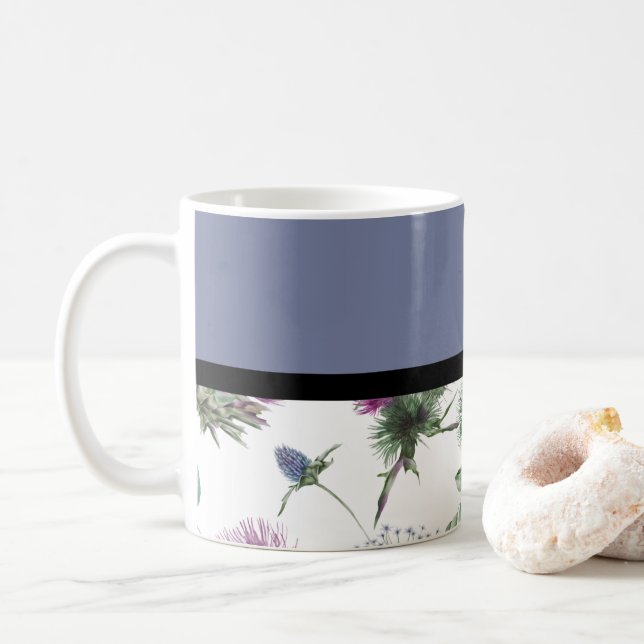 Mug Lilac Floral (Avec donut)