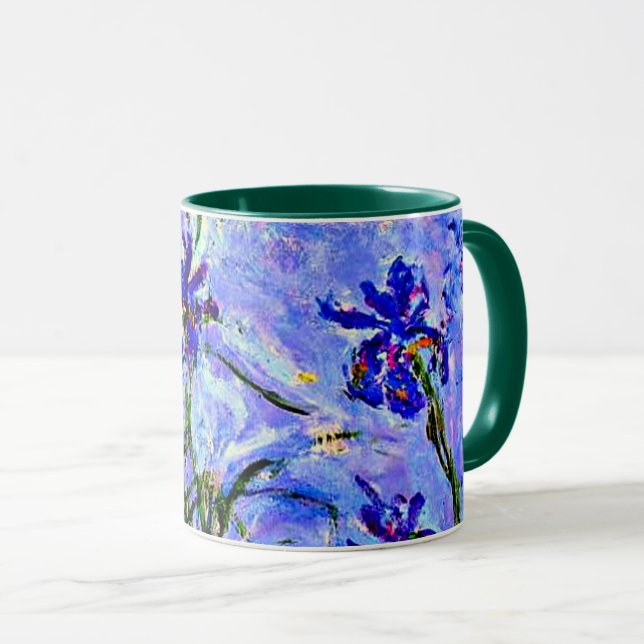 Mug Lilac Irises par Claude Monet (Devant droit)