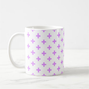 Mug Lilac polka croise sur blanc