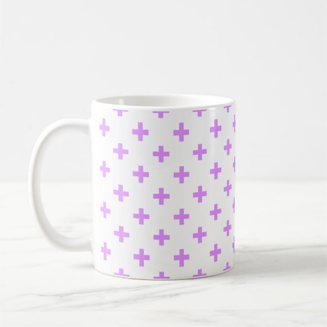 Mug Lilac polka croise sur blanc (Gauche)
