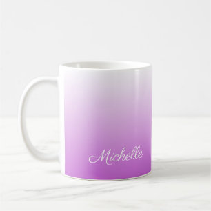 Mug Lilac violet ombre nom personnalisé