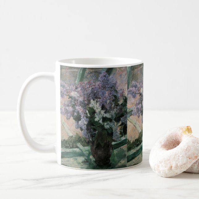 Mug Lilacs dans une fenêtre par Mary Cassatt, Art Vint (Avec donut)