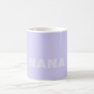 Mug Lilas Lavande & Blanc Nom de police amusant person