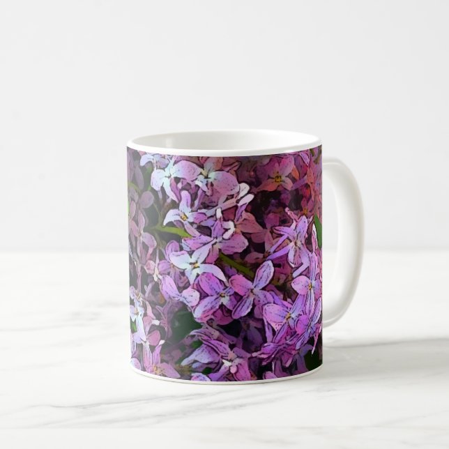 Mug Lilas Painterly (Devant droit)