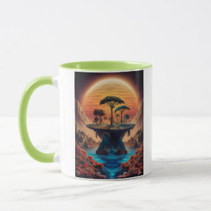 Mug L'île au coucher du soleil.