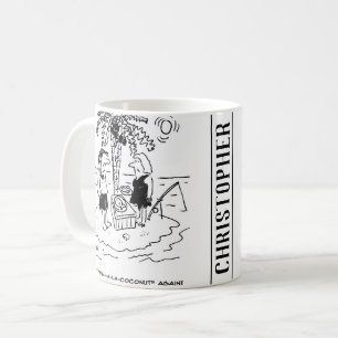 Mug L'île déserte. Le repas est Fish a la Coconut.