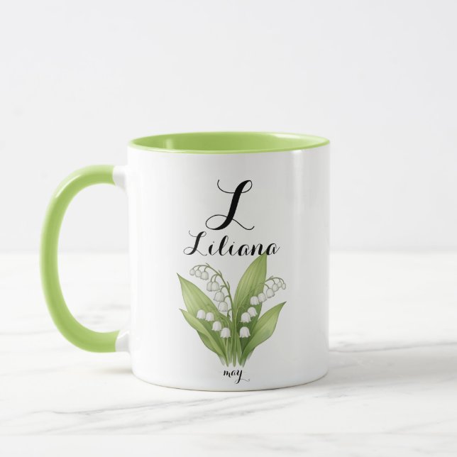 Mug Liliana – Lily of the Valley, May’s Elegant Bloom  (Gauche)