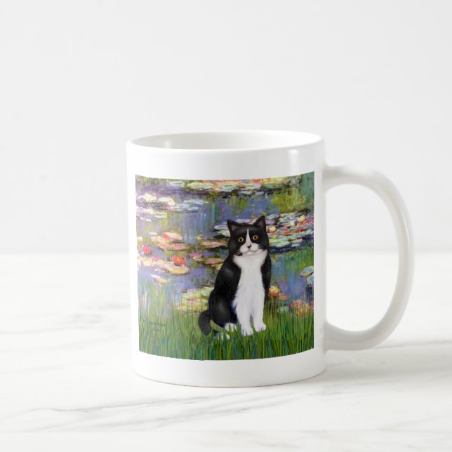 Mug Lilies 2 - Chat noir et blanc (Droite)