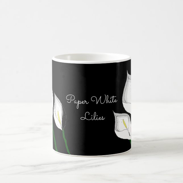 Mug Lilies Blanches en Papier (Centre)