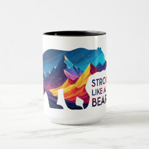 Mug Lille forte un ours coloré à l'extérieur