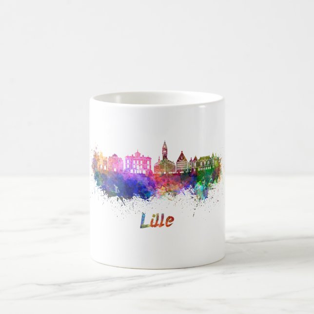 Mug Lille skyline in watercolor (Centre)