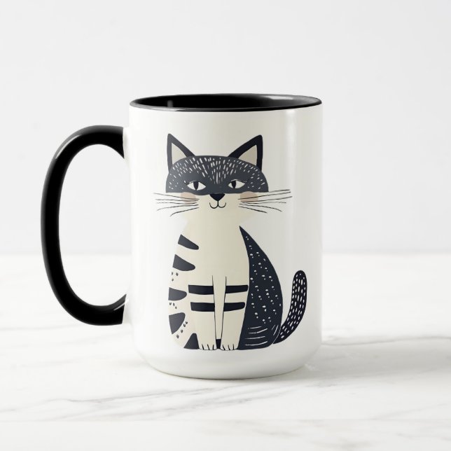 Mug L'illustration représente un chaton mignon. (Gauche)
