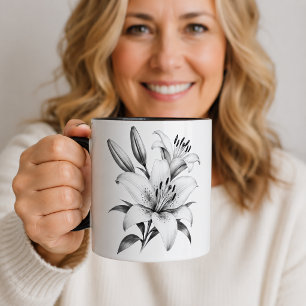 Mug Lily monochrome