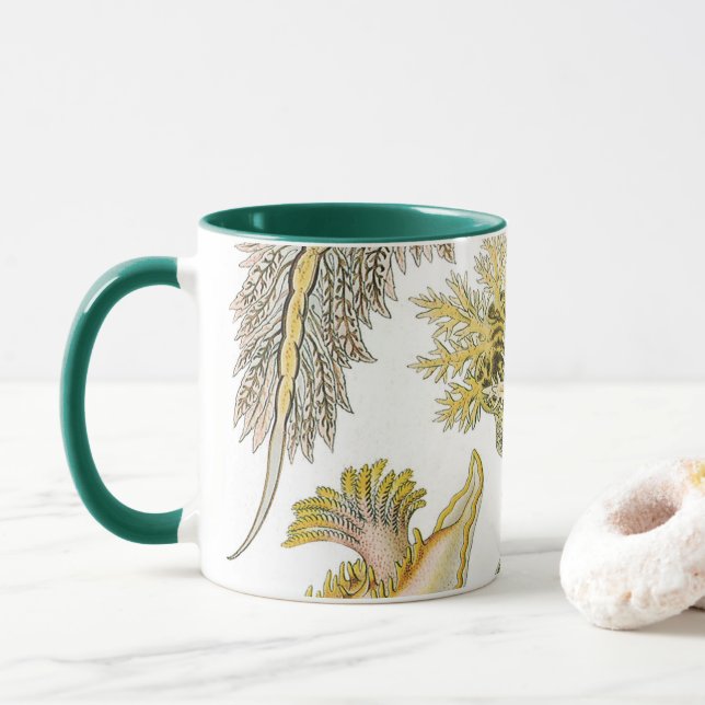 Mug Limaces de mer par Ernst Haeckel, Nudibranchia vin (Avec donut)
