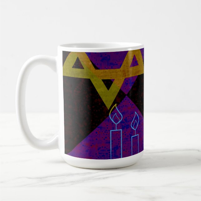 Mug L'image à thème Hanukkah de SlipperyJoe's jaune do (Gauche)