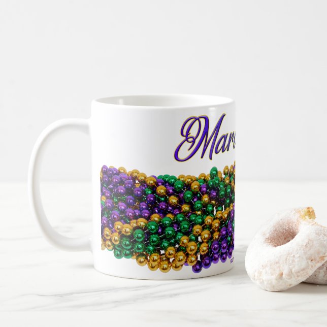 Mug L'image emblématique de SlipperyJoe sur le thème d (Avec donut)