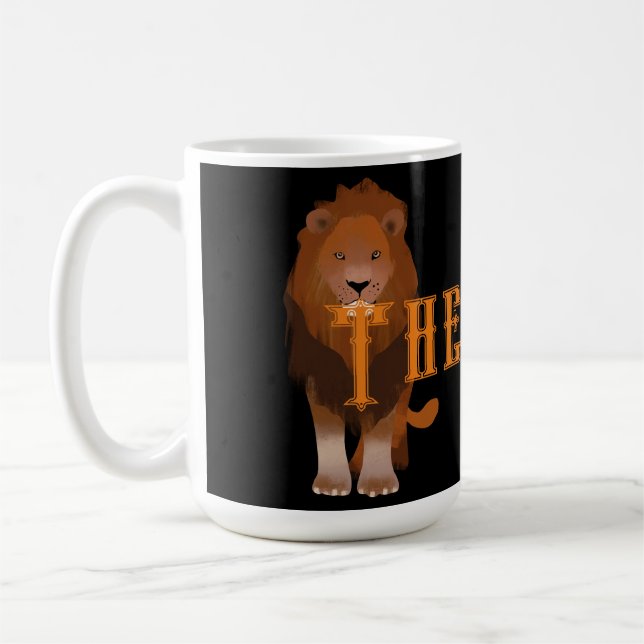 Mug L'image personnalisée du roi lion et texte classiq (Gauche)