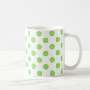 Mug Lime et pois blancs