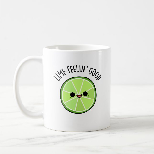 Mug Lime Se Sentant Bien Amusant Citrus Lime Pun (Gauche)