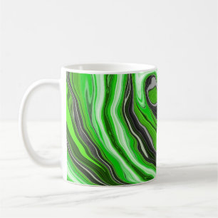 Mug Lime vert et marbre noir comme des flûtes Fluid Ar