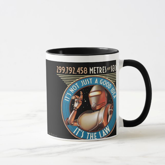 Mug Limitation de vitesse - 299.792.458 mètres par (Droite)