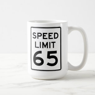 Mug Limitation de vitesse signe de 65 M/H