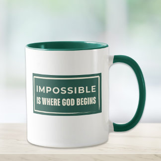 Mug L'Impossible est là où Dieu commence, l'Inspiratio