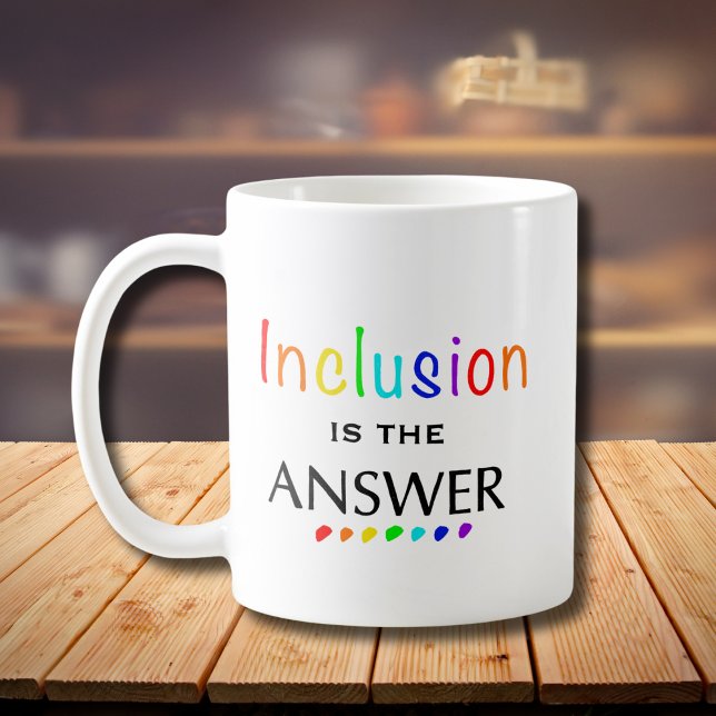 Mug L'inclusion est la réponse - Sensibilisation à la  (Créateur téléchargé)