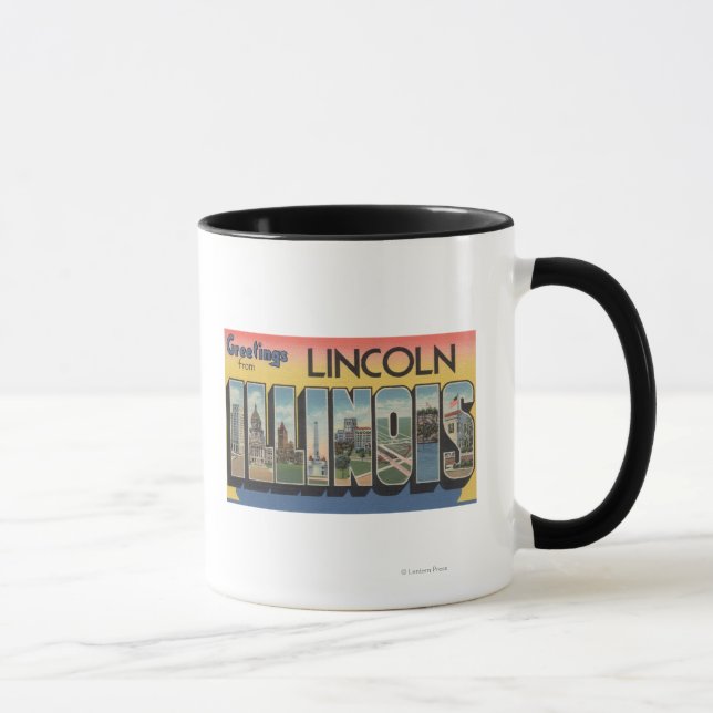 Mug Lincoln, Illinois - Scènes de grandes lettres (Droite)