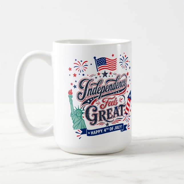 Mug L'indépendance, c'est génial – Joyeux 4 juillet Pa (Gauche)