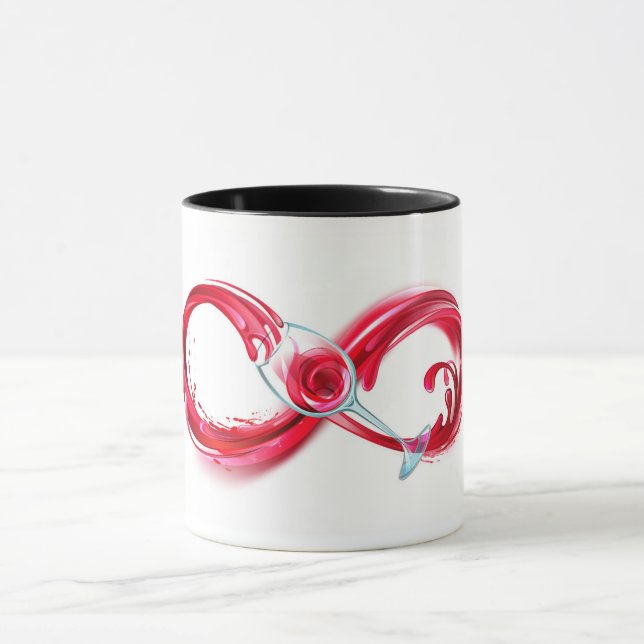Mug L'infini avec du vin rouge (Centre)