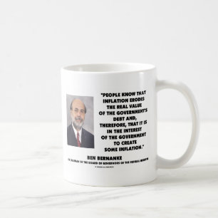 Mug L'inflation de Ben Bernanke érode la vraie dette