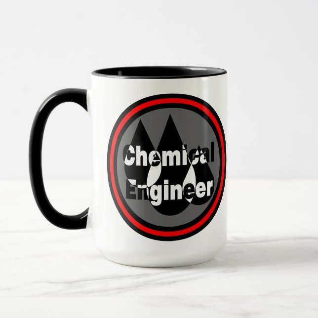 Mug L'ingénieur chimiste laisse tomber le cercle (Gauche)