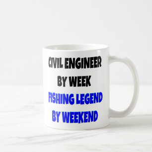 Mug L'ingénieur civil aime la pêche