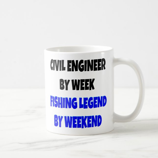 Mug L'ingénieur civil aime la pêche (Droite)